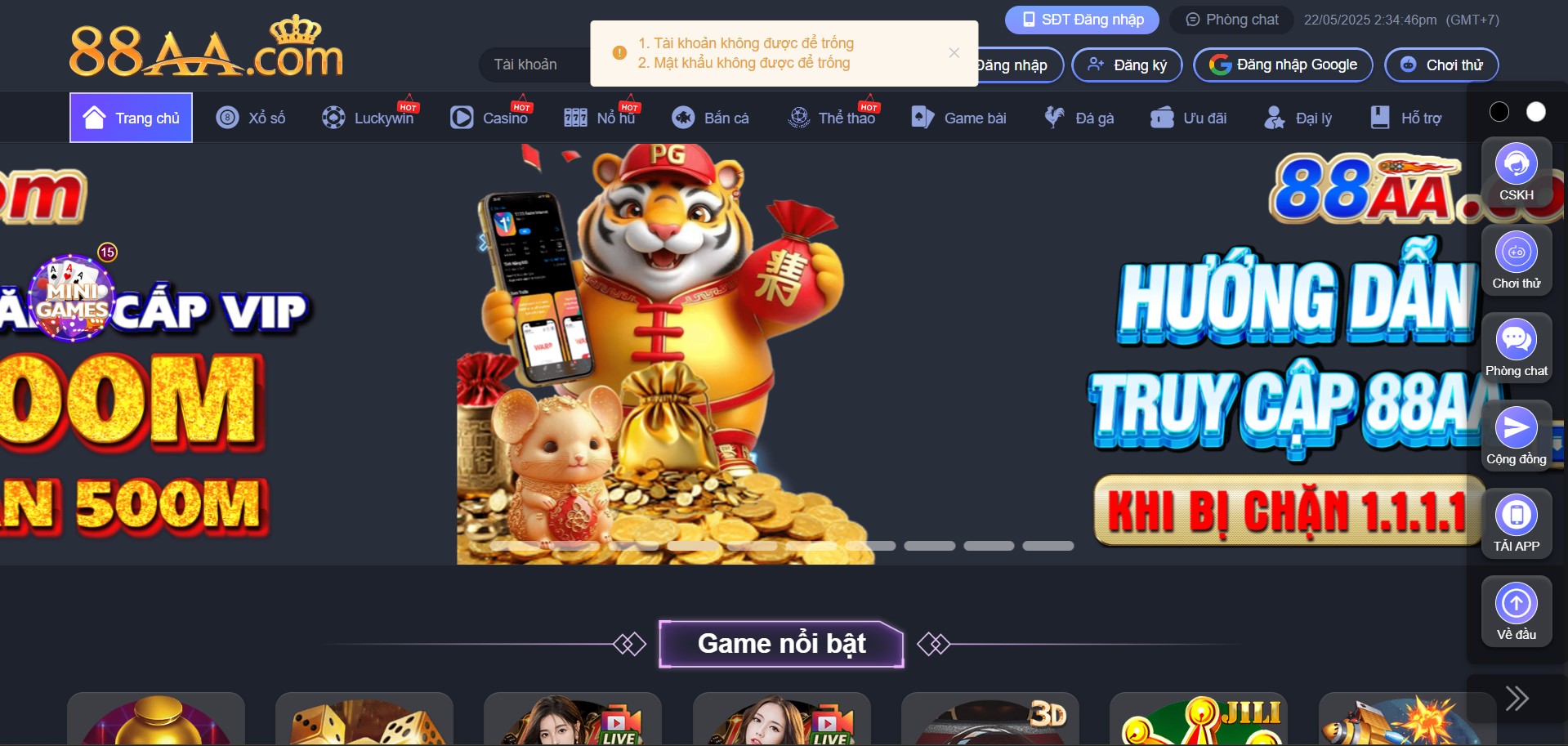 Đăng nhập 88AA – Cánh Cửa Đầu Tiên Cho Trải Nghiệm Cá Cược Online Đỉnh Cao